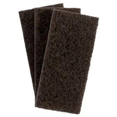 3M 8541 Scrubbing Pad 10X4.625 IN Synthetic Fiber Brown Rectangle 20/Case