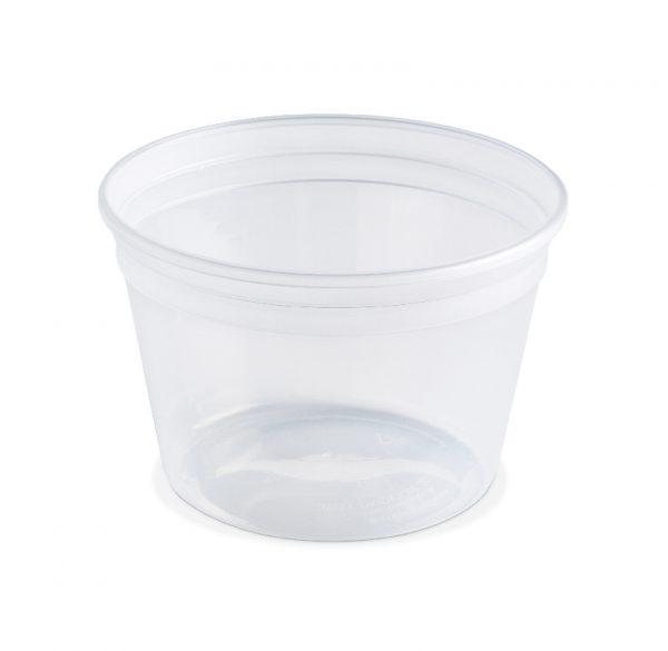 Deli Container Base 16 OZ PP Clear Round 500/Case