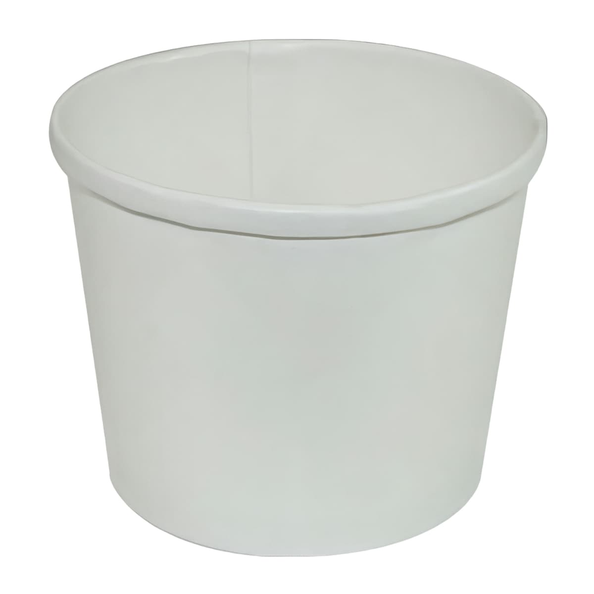 Soup Food Container Base & Lid Combo With Plastic Lid 12 OZ Paper White Round 250/Case
