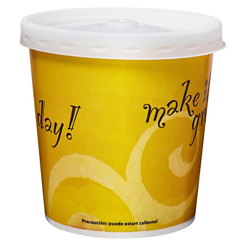 Food Container Base & Lid Combo 16 OZ Paperboard Great Day 250/Case