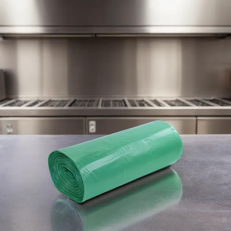 Compostable Liner 30X39 IN 20 GAL Green Biopolymer 0.8MIL 200/Case