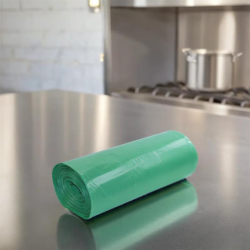 Compostable Liner 30X39 IN 20 GAL Green Biopolymer 0.8MIL 200/Case