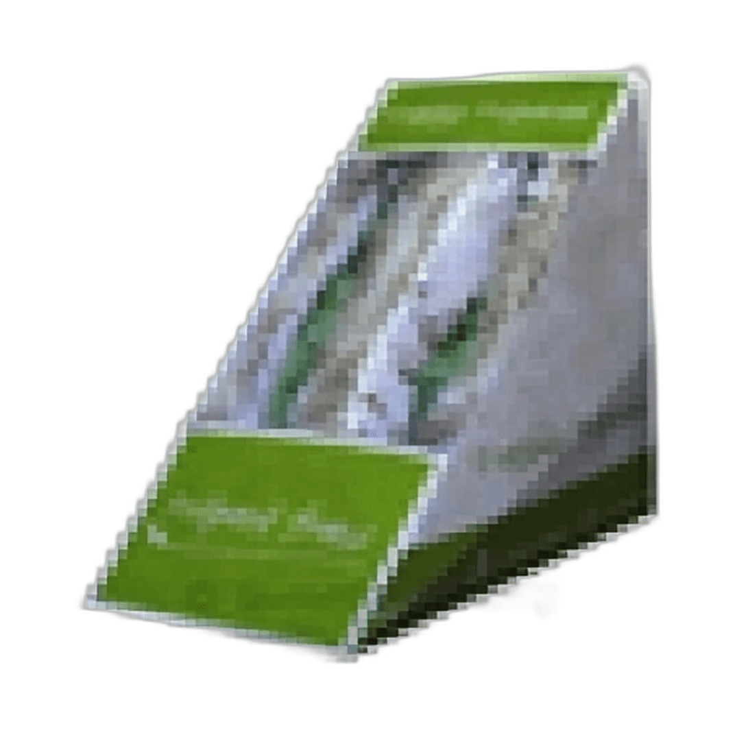 Sandwich Wedge Take-Out Box Tuck-Top With Flat Lid Paperboard Kraft Green Triangle Deep 500/Case