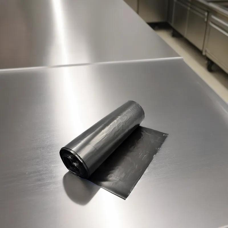 Can Liner 24X24 IN Black Plastic 0.85MIL 500/Case