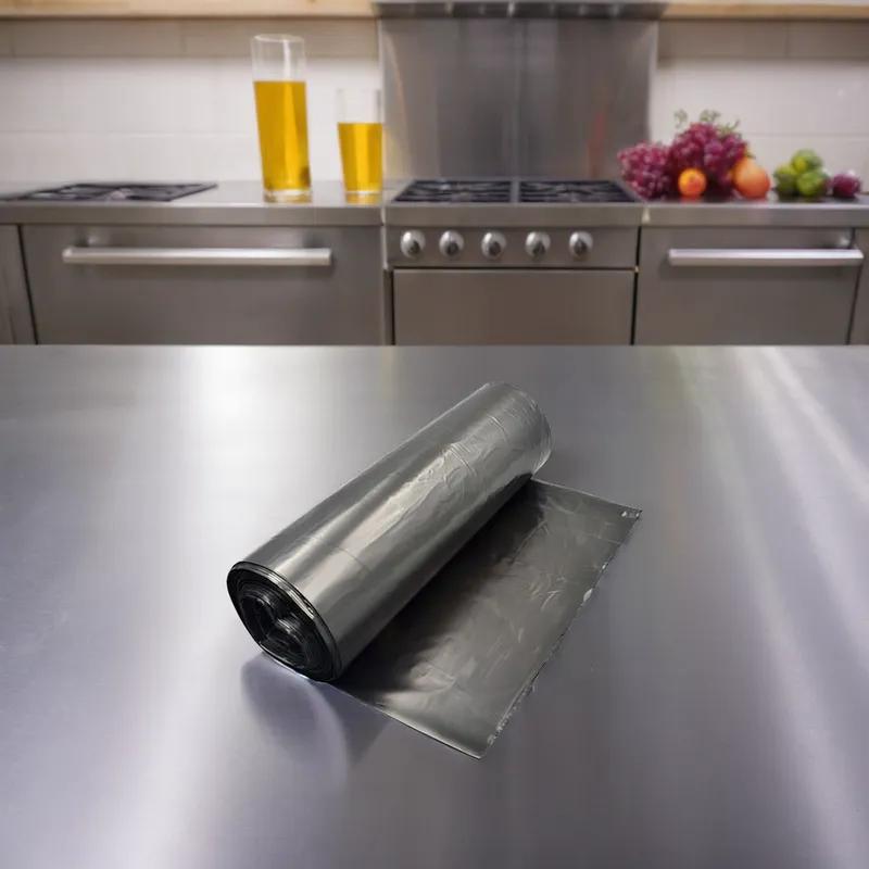 Can Liner 24X24 IN Black Plastic 0.85MIL 500/Case