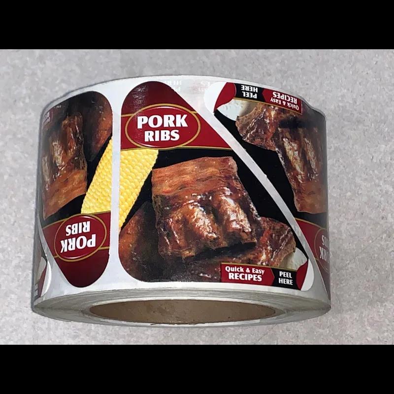 Pork Rib Recipe Label 2500/Pack