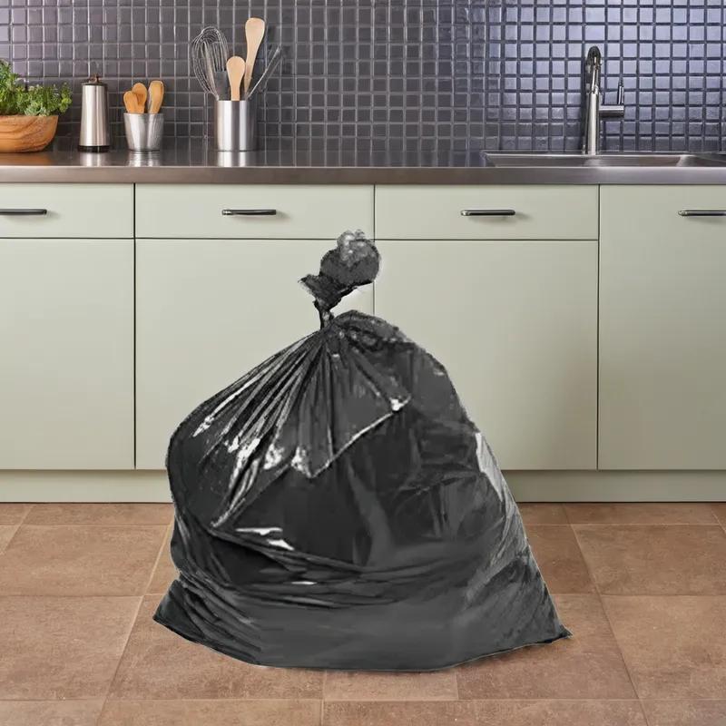EcoMax Can Liner 30X36 IN 20-30 GAL Black LLDPE 0.45MIL 25 Count/Pack 10 Packs/Case 250 Count/Case