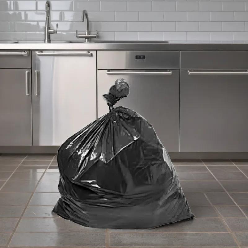 EcoMax Can Liner 30X36 IN 20-30 GAL Black LLDPE 0.45MIL 25 Count/Pack 10 Packs/Case 250 Count/Case