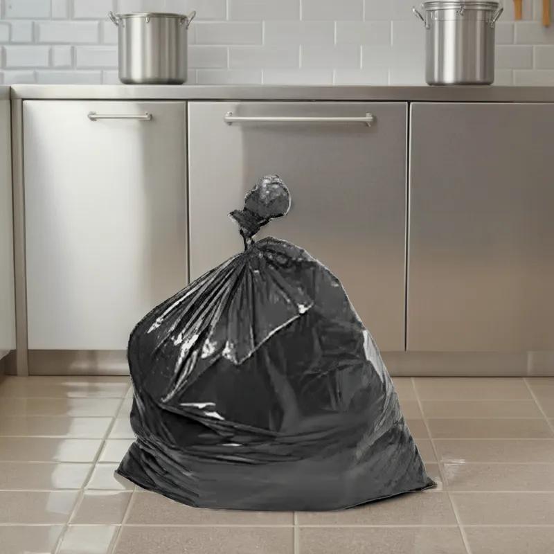 EcoMax Can Liner 30X36 IN 20-30 GAL Black LLDPE 0.45MIL 25 Count/Pack 10 Packs/Case 250 Count/Case