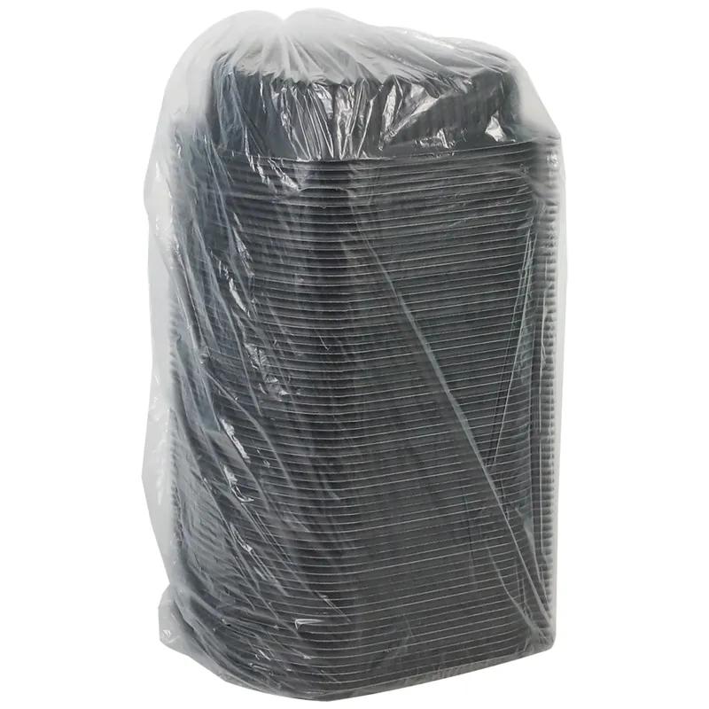 Take-Out Container Base 8.1X6.5X2 IN MFPP Black Rectangle Microwave Safe Soak-Proof 250/Case