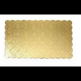 Cake Board Full Size 25.5X17.5 IN Paperboard Gold Scalloped 50/Case