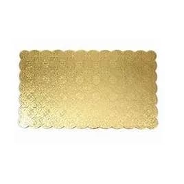 Cake Board Full Size 25.5X17.5 IN Paperboard Gold Scalloped 50/Case