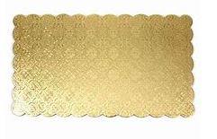 Cake Board Full Size 25.5X17.5 IN Paperboard Gold Scalloped 50/Case