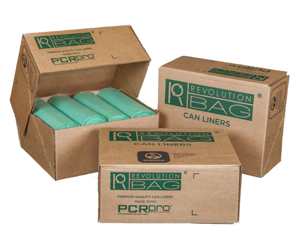 Can Liner 43X53 IN Green LLDPE 0.6MIL 100/Case