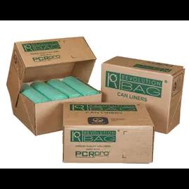 Can Liner 43X53 IN Green LLDPE 0.6MIL 100/Case