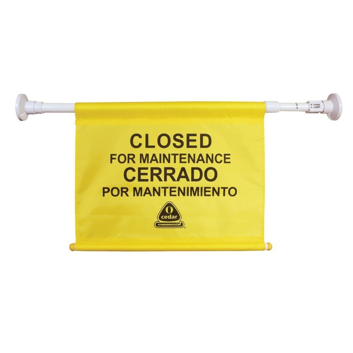 Safety Hanging Sign 32 IN Caution Wet Floor Plastic Rubber Bilingual 6/Case