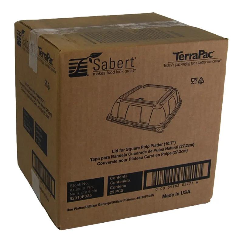 Lid 10.7X10.7X2.93 IN PET Clear Square For Platter 25/Case