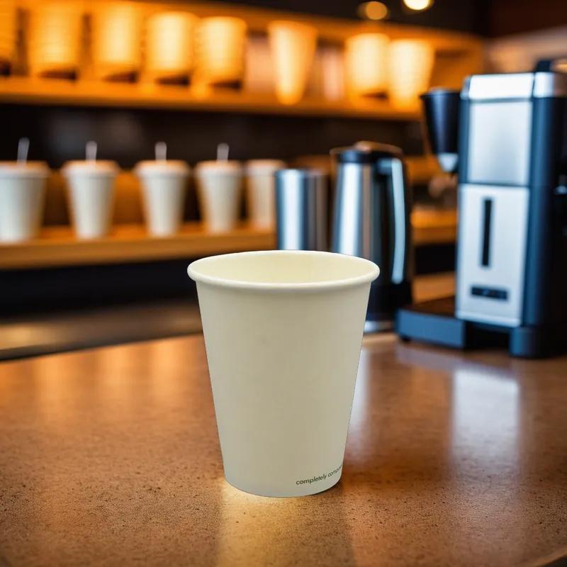 79-Series Hot Cup 8 OZ Single Wall Poly-Coated Paper White 1000/Case