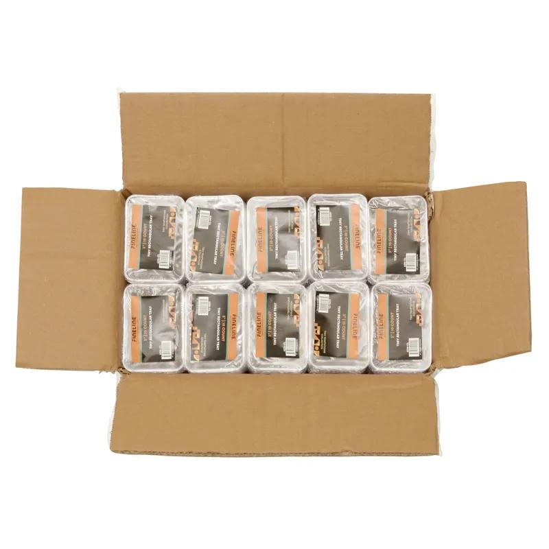 Tiny Temptations Serving Tray 3 IN Plastic Clear Rectangle 200/Case