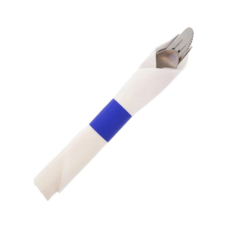 Napkin Bands Blue Flat 2500 Count/Pack 8 Packs/Case 20000 Count/Case