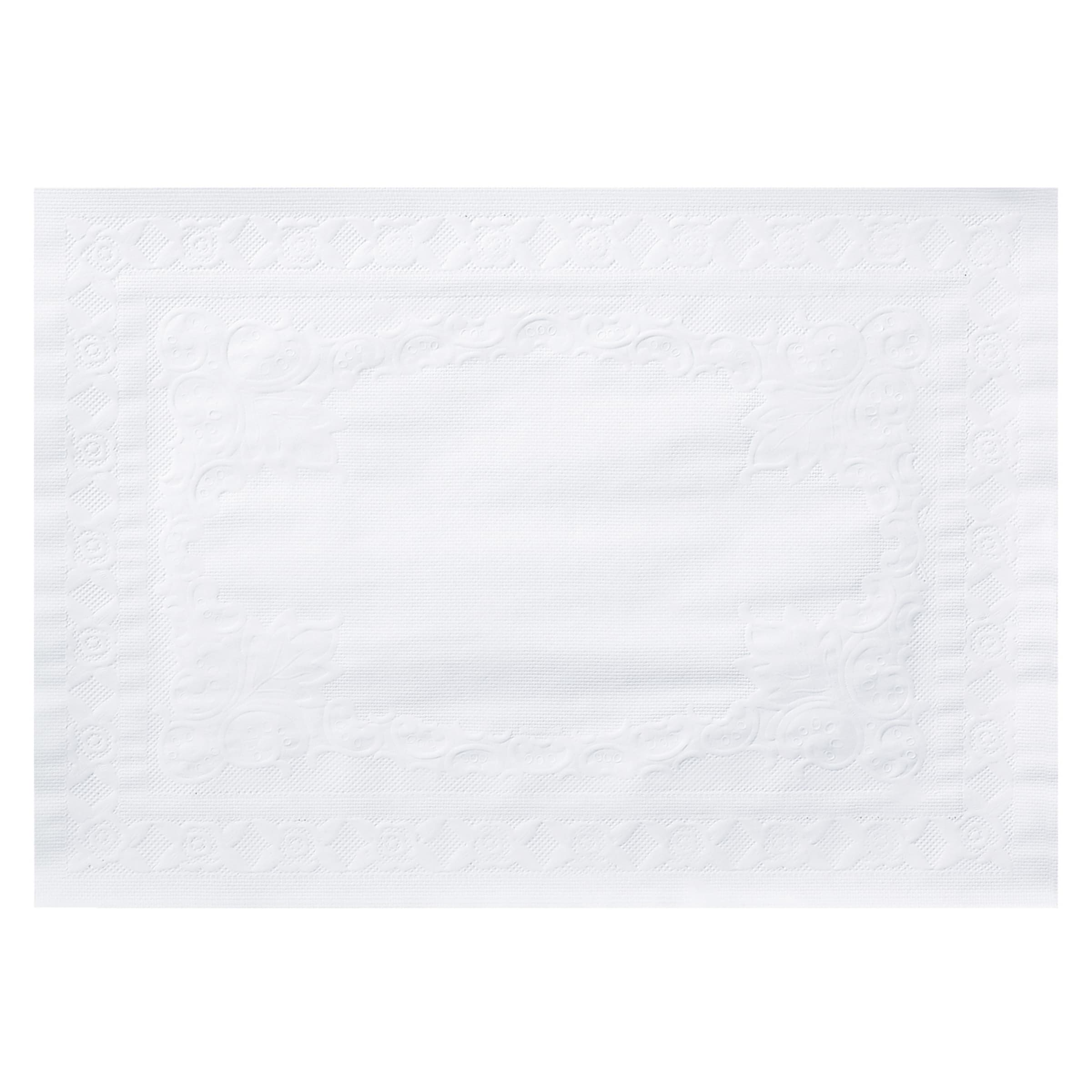 Placemat 10X14 IN White Paper Embossed 1000/Case