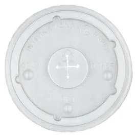 Lid Flat PS Translucent For 30-32 OZ Cold Cup With Hole Identification 1000/Case