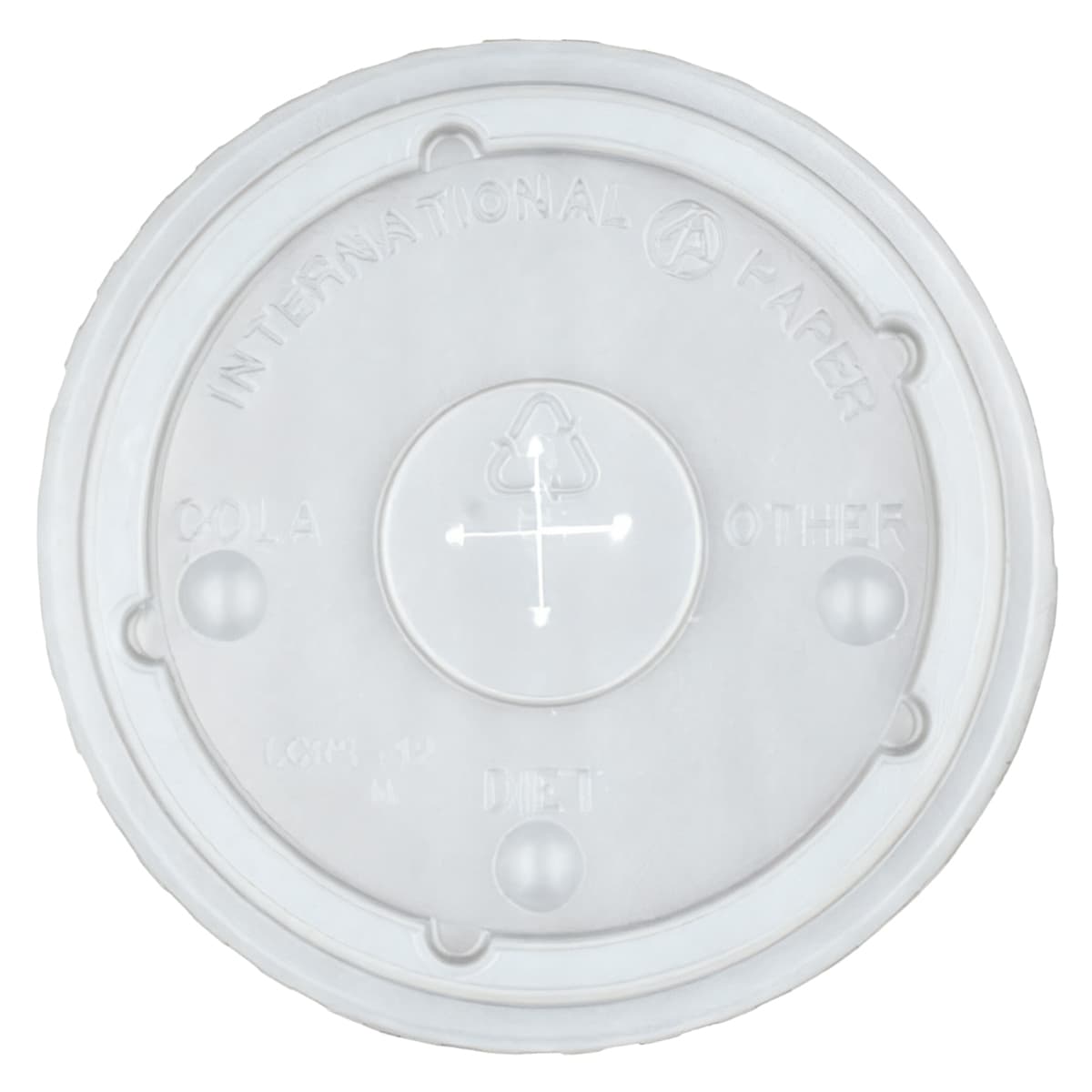 Lid Flat PS Translucent For 30-32 OZ Cold Cup With Hole Identification 1000/Case