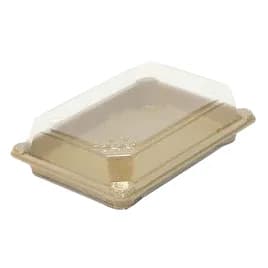 Lid Dome Medium (MED) 7.6X5.4X1.6 IN PET Clear For Sushi Tray Anti-Fog 400/Case