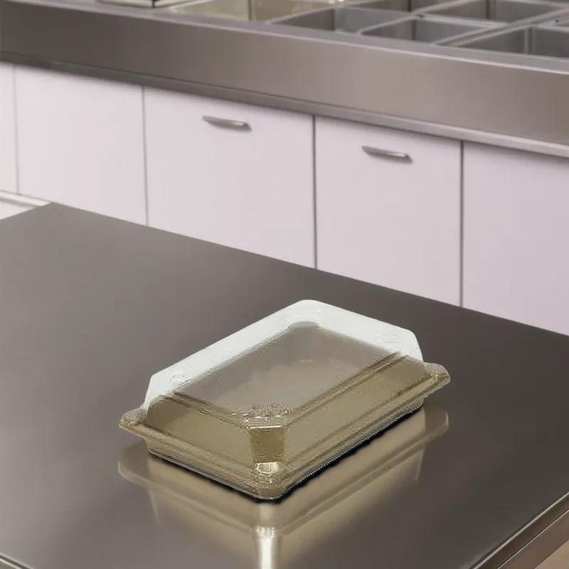 Lid Dome Medium (MED) 7.6X5.4X1.6 IN PET Clear For Sushi Tray Anti-Fog 400/Case