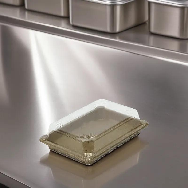 Lid Dome Medium (MED) 7.6X5.4X1.6 IN PET Clear For Sushi Tray Anti-Fog 400/Case