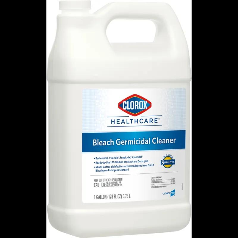 Clorox Healthcare® Bleach Germicidal Unscented One-Step Disinfectant Deodorizer 1 GAL Multi Surface RTU 4/Case