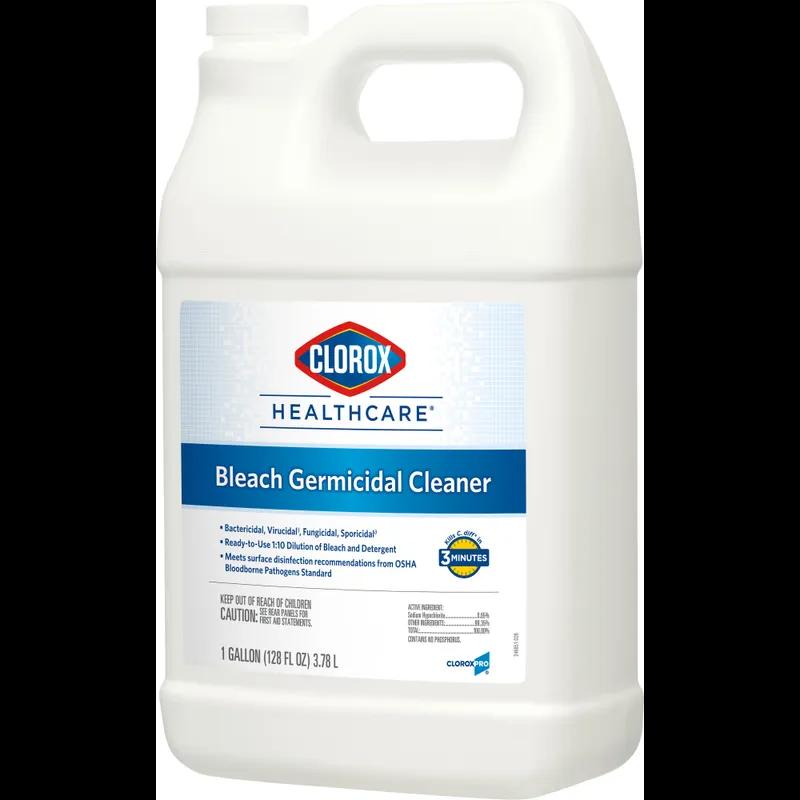 Clorox Healthcare® Bleach Germicidal Unscented One-Step Disinfectant Deodorizer 1 GAL Multi Surface RTU 4/Case
