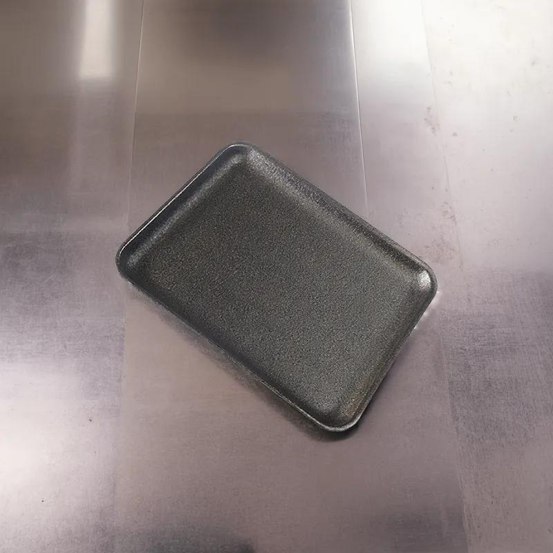 4S/34 Meat Tray 9.25X7.25X0.5 IN Polystyrene Foam Black Rectangle 500/Case