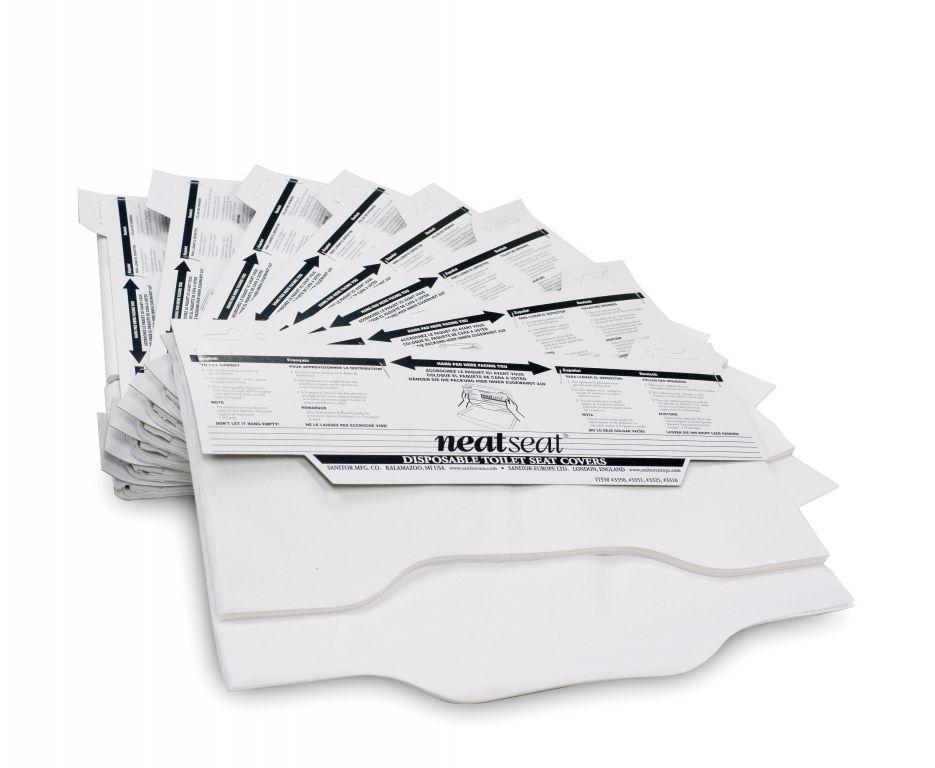 NeatSeat Toilet Seat Cover White Half-Fold 2500/Case