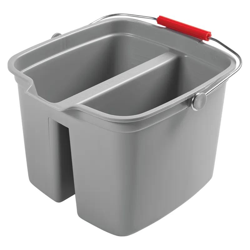 Pail 14.63X13.88X10.13 IN 17 QT Plastic Gray Double 1/Each