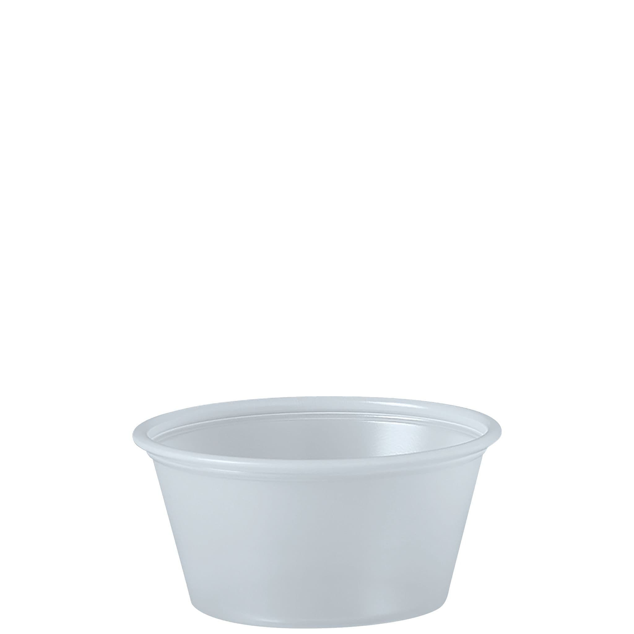 Solo® Souffle & Portion Cup 2 OZ PS Translucent Round Leak Resistant 250 Count/Pack 10 Packs/Case 2500 Count/Case