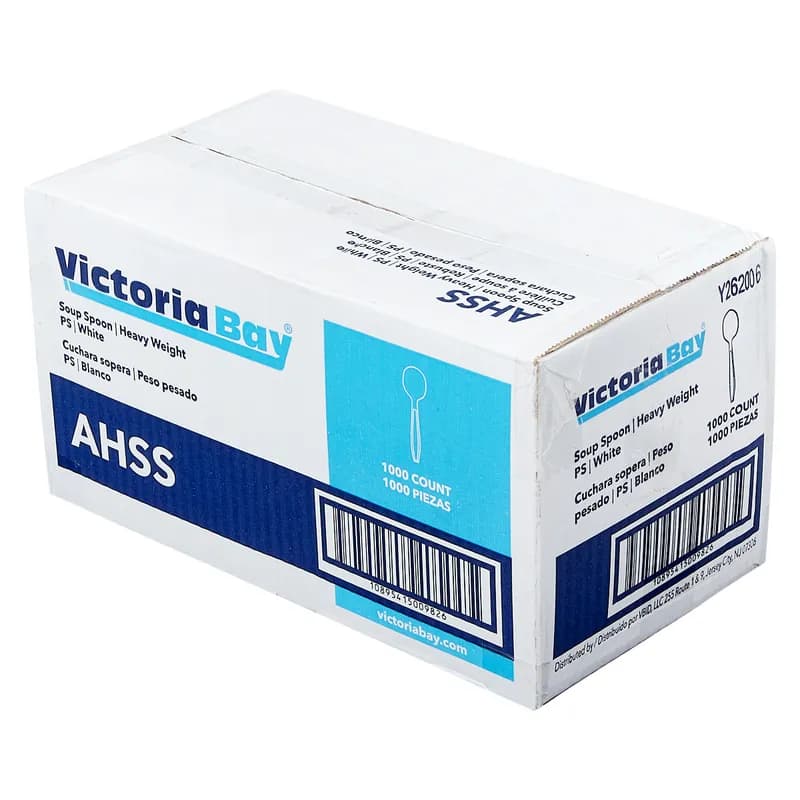 Victoria Bay Soup Spoon PS White Heavyweight Unwrapped 1000/Case