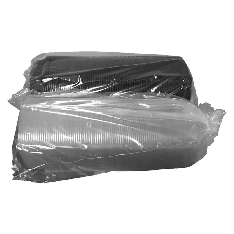 Roasted Chicken Container & Lid Combo Roaster With Dome Lid Large (LG) 9.38X7.45X4.5 IN PP Black Clear 170/Case