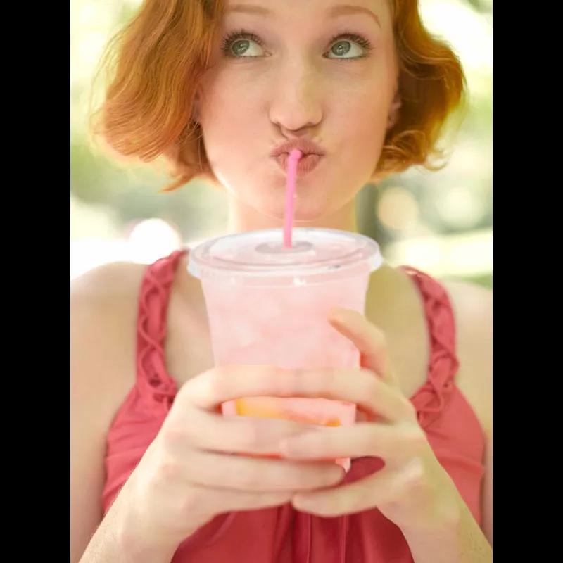 Greenware® Lid Flat 4X0.3 IN PLA Clear For 12-24 OZ Cold Cup With Hole Identification 1000/Case