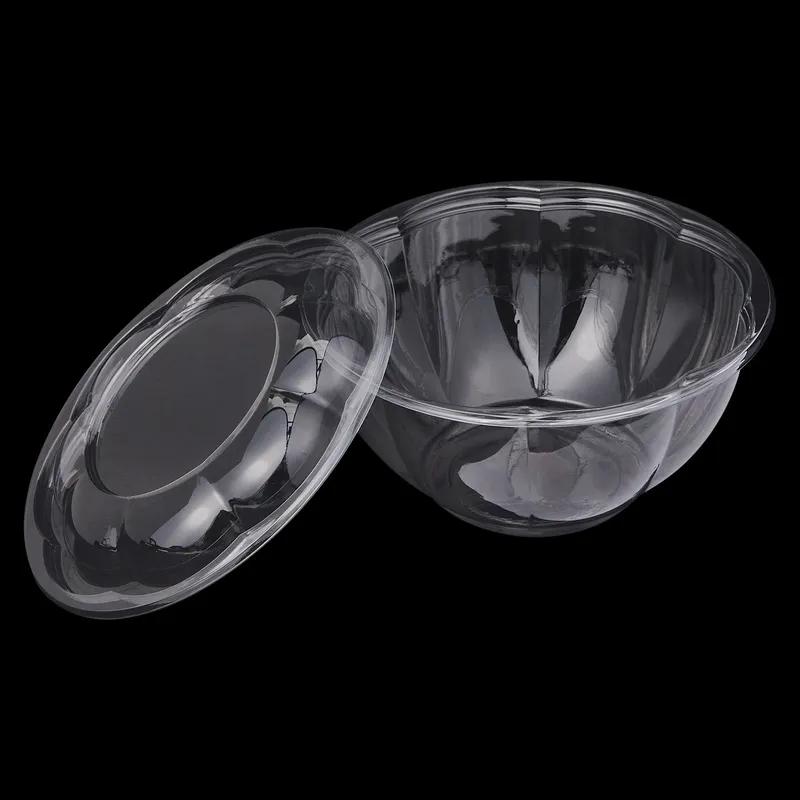 Victoria Bay Salad Bowl & Lid Combo With Dome Lid 32 OZ PET Clear Round Unhinged 150/Case
