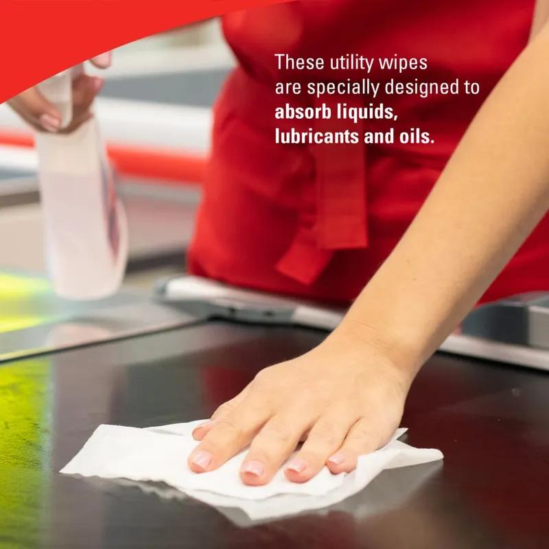 WypAll® PowerClean™ L40 Wipe Cloth White Small Roll 70 Sheets/Roll 24 Rolls/Case 1680 Sheets/Case