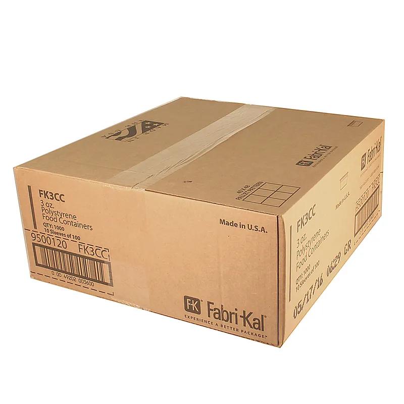 Deli Container Base 3 OZ PS Clear Round 1000/Case