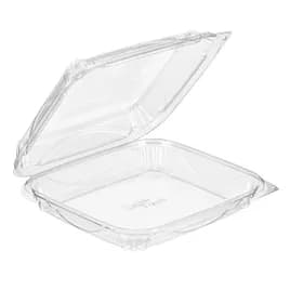 Essentials Take-Out Container Hinged With Dome Lid 8.9375X7.875X2.0625 IN RPET Clear Square 110/Case