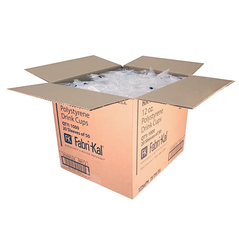 RK Cold Cup 12 OZ HIPS Translucent 1000/Case