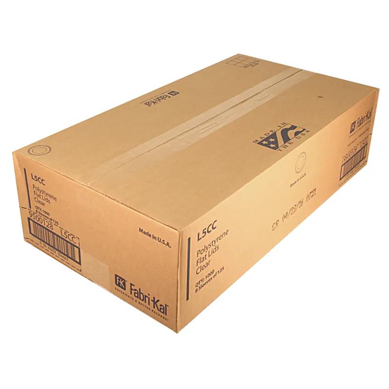 Lid Flat 3.8X0.4 IN PS Clear Round For 5 OZ Container 1000/Case