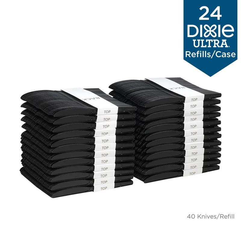 Dixie® Ultra SmartStock® Series-O Knife PS Black Medium Weight Refill 40 Count/Pack 24 Packs/Case 960 Count/Case