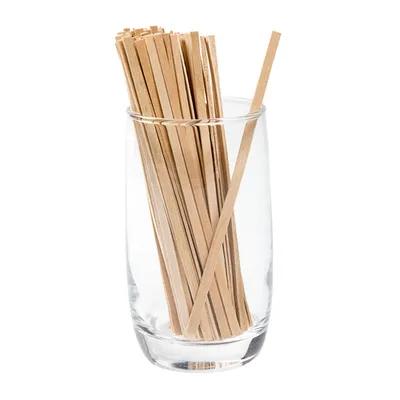 Coffee Stirrer 5.5 IN Wood Natural Unwrapped Flat 1000 Count/Pack 10 Packs/Case 10000 Count/Case