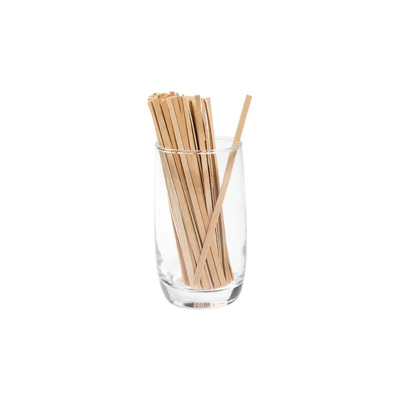 Coffee Stirrer 5.5 IN Wood Natural Unwrapped Flat 1000 Count/Pack 10 Packs/Case 10000 Count/Case
