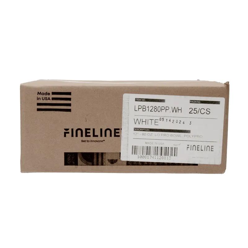 Bowl 80 OZ White Low Profile 25/Case