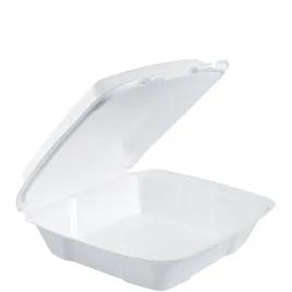 Dart® Take-Out Container Hinged 9.4X9.01X3.1 IN XPS White 100 Count/Pack 2 Packs/Case 200 Count/Case